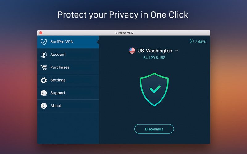 Интерфейс VPN-приложения
